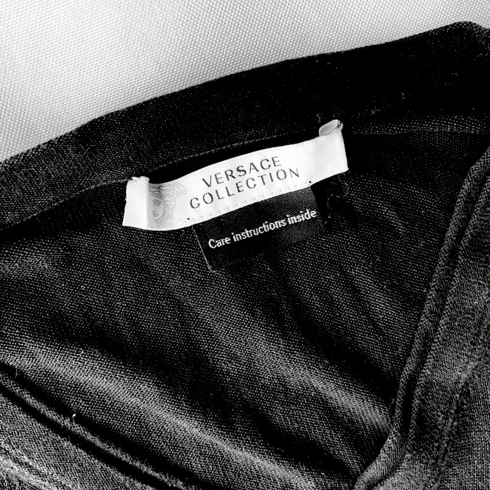 Versace Collection black v-neck sweater